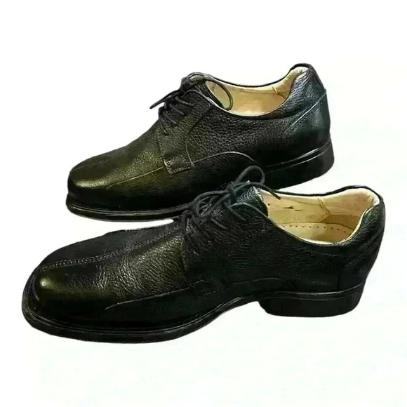 LIKE NEW Belvedere Bay Bridge Lace Up Oxford Shoes Men Size 8.5D Black Leather - Picture 5 of 16